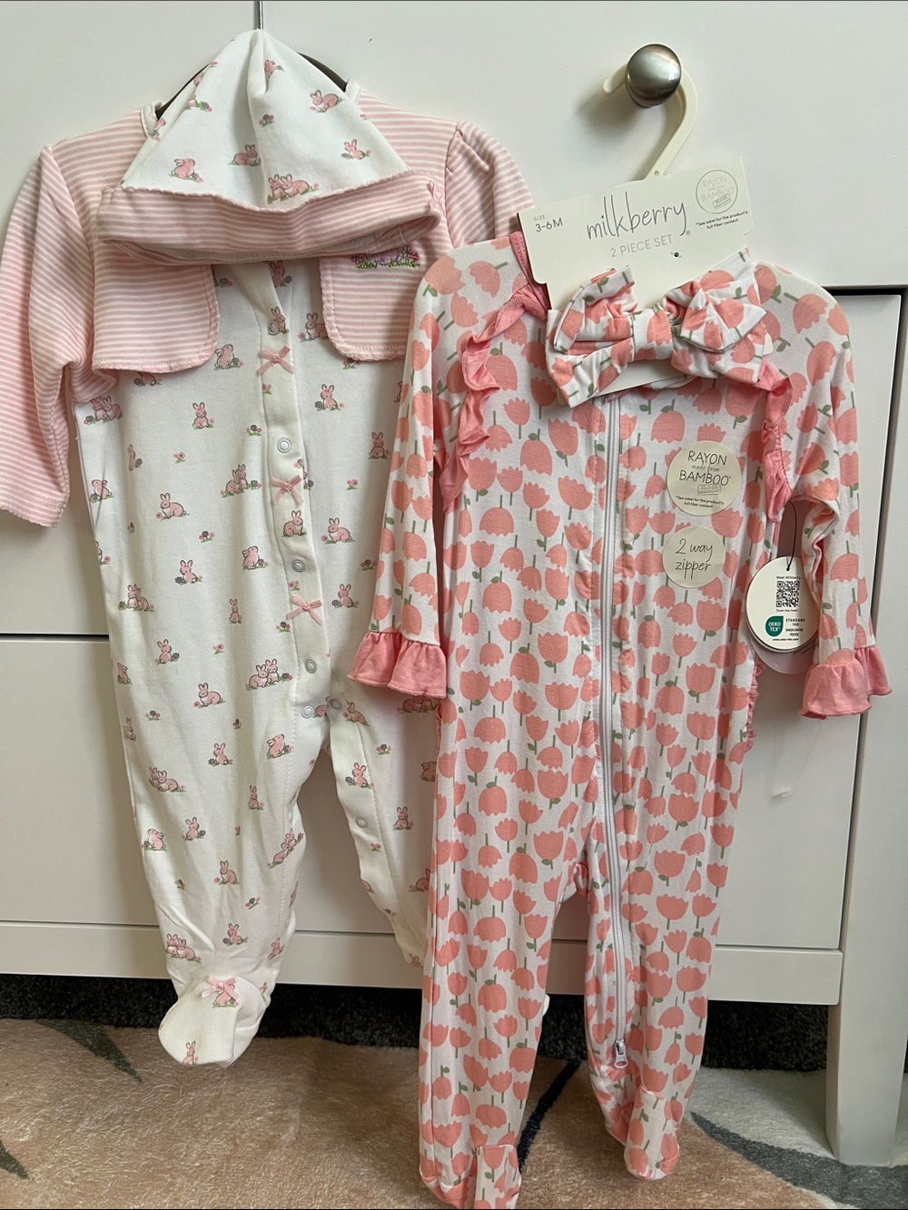 NWT- Girls Onesies, 3-6 month